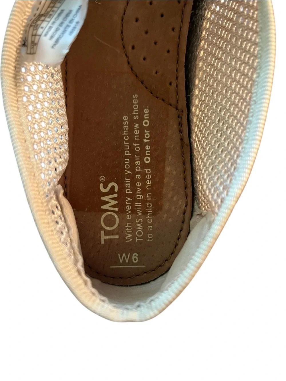 🆕 TOMS Beige Mesh Espadrille Slip-Ons